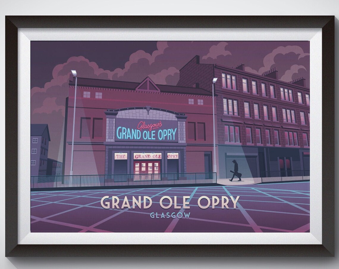 Grand Ole Opry Vintage Travel Poster, Glasgow