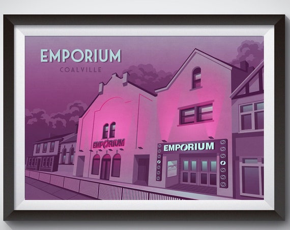 Emporium Coalville Nightclub Poster Leicester Trance Music Passion Storm Music Venue Print Architecture Print Rave Culture 90s