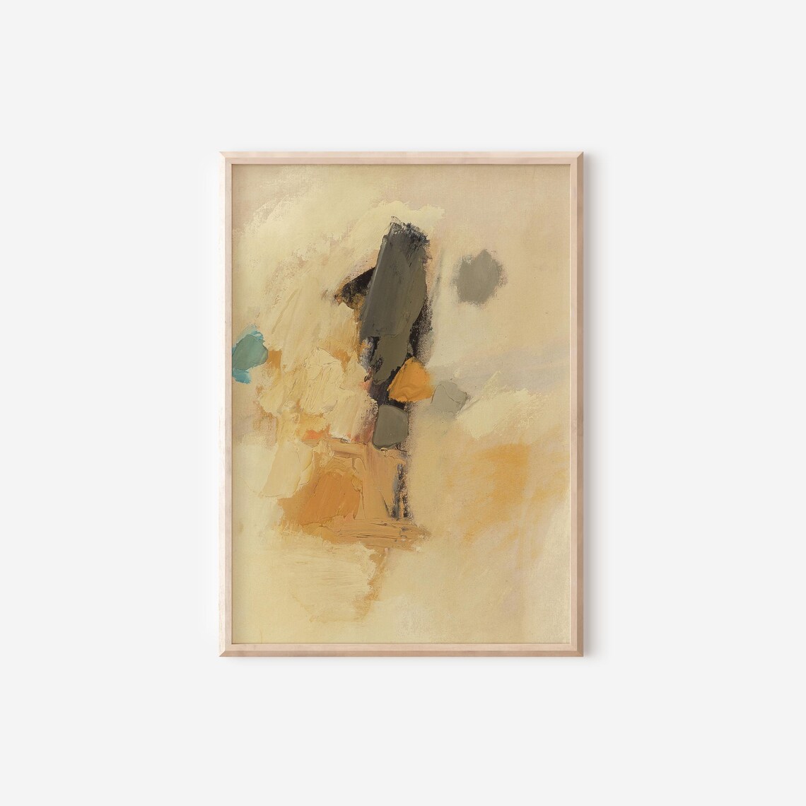 Modern Abstract Vintage Muted Rustic Minimalist Art Print - Image 2