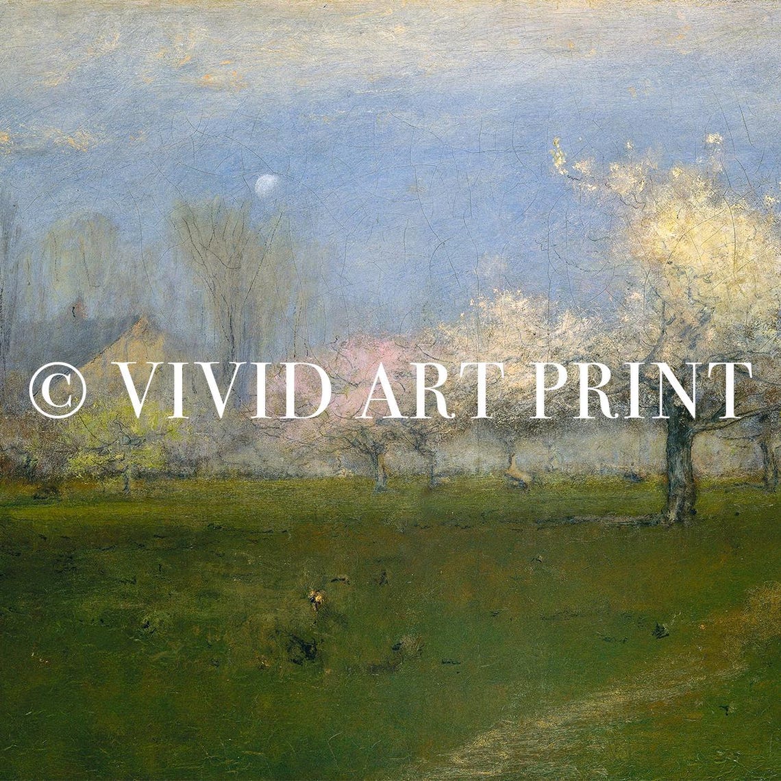 Muted Spring Blossom Landscape Art Vintage Moody Home Decor Vivid Art Print Gi 217 - Image 4