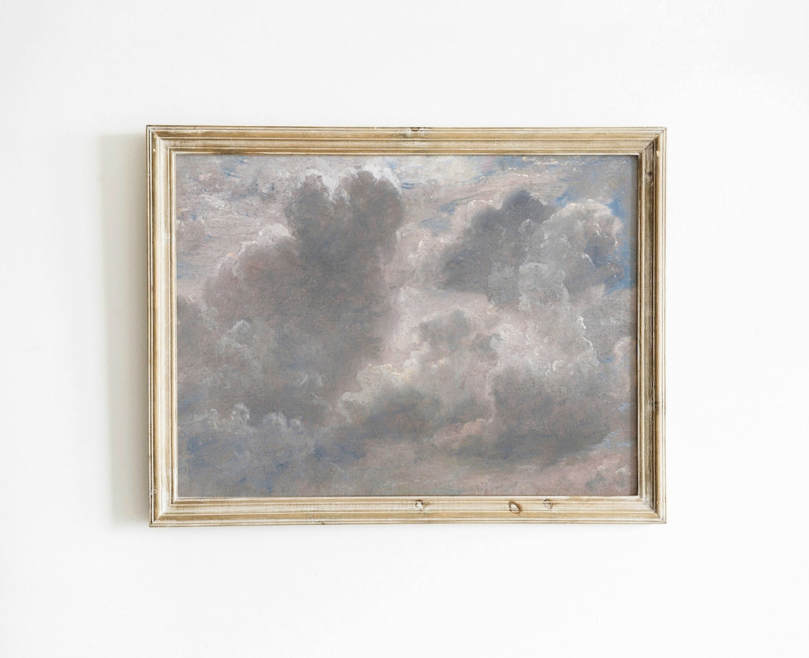Vintage Antique Skyscape Art Cloud Study Romantic Landscape Home Decor Vivid Art Print Jc 028 - Image 3