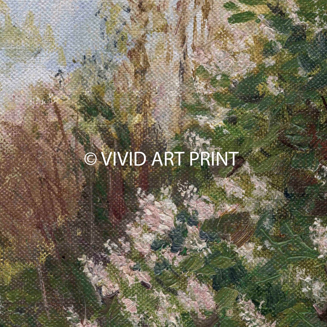 Vintage Landscape Art Lilac Tree Wall Art Decor Vivid Art Print Lt 201 - Image 4
