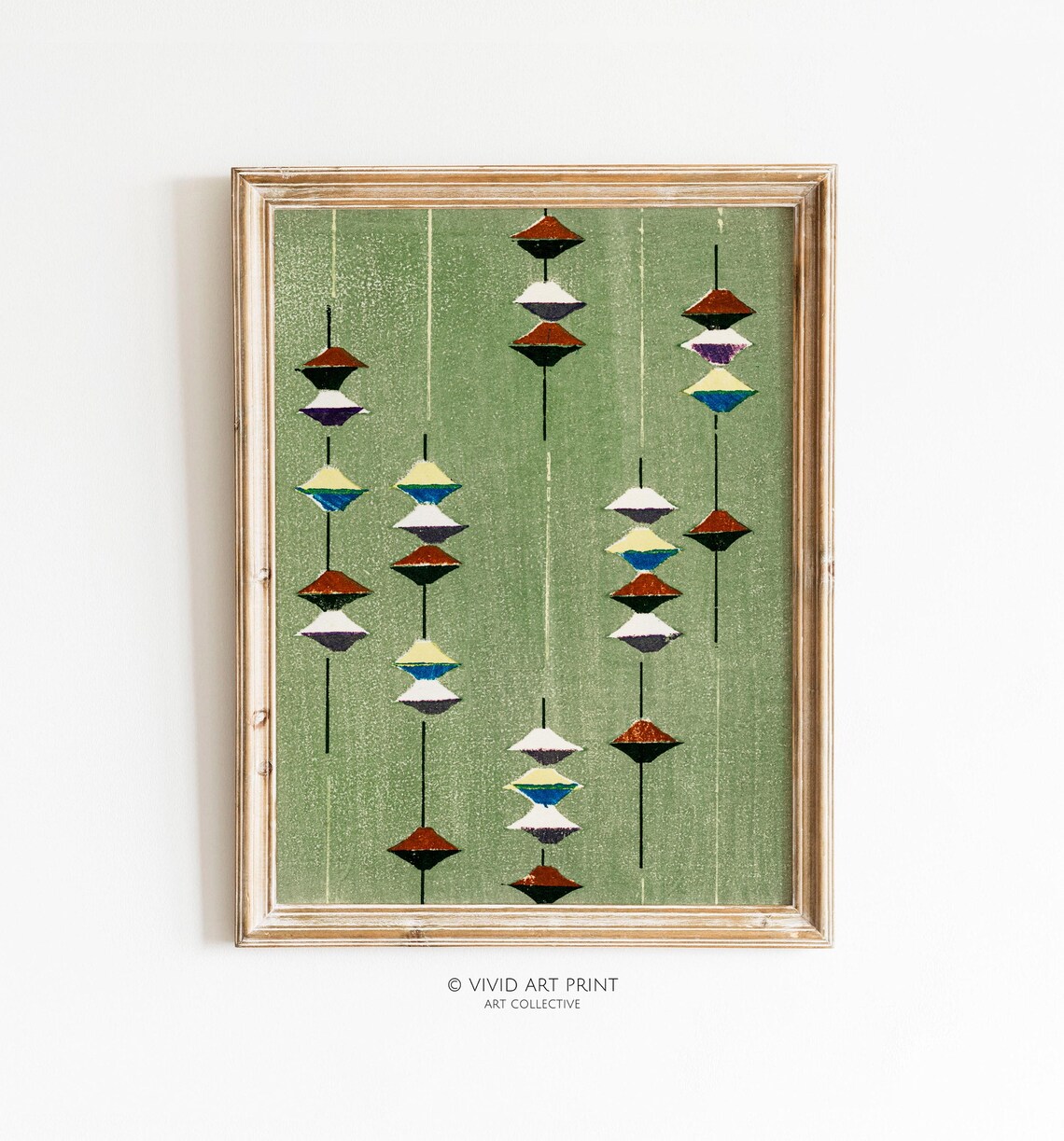 Modern Abstract Pattern, Vintage Geometry Art Print
