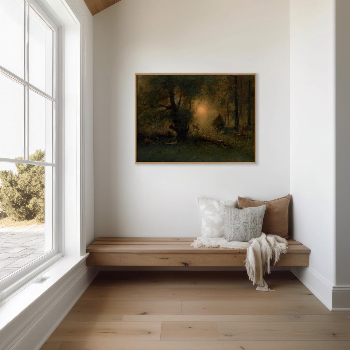 Moody Forest Vintage Muted Painting Wall Art Rustic Ethereal Landscape Home Decor Vivid Art Print Gi 613 - Image 3