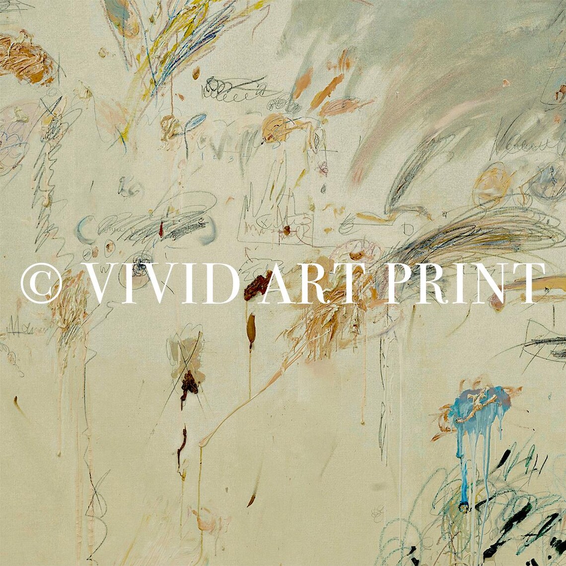 Abstract Vintage Home Decor, Expressive Art Print - Image 4