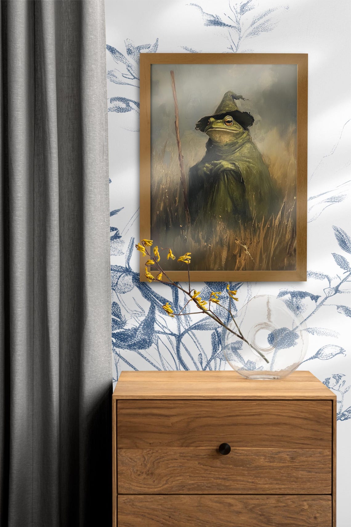Vintage Witch Frog Halloween Poster Print - Image 3