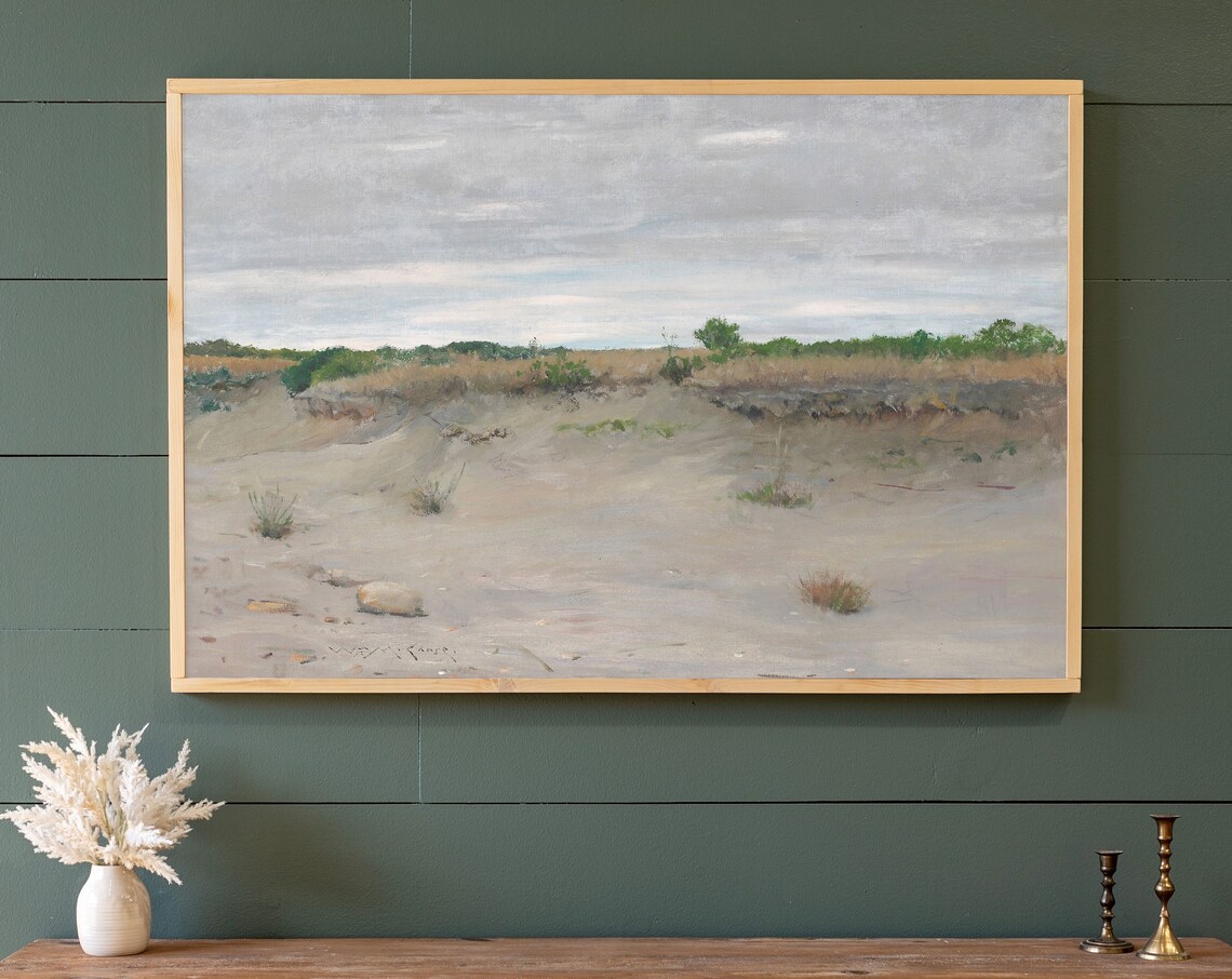 Sand Dunes Landscape Art Print, Living Room Wall Decor