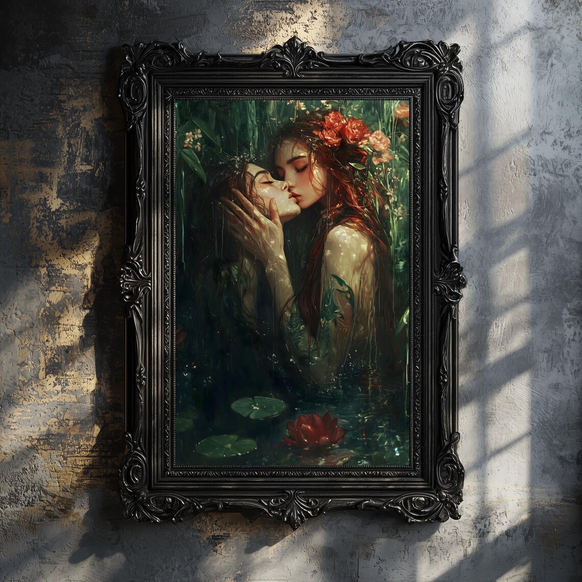 Love Queens Sapphic Art Print, Gothic Dark Decor - Image 2