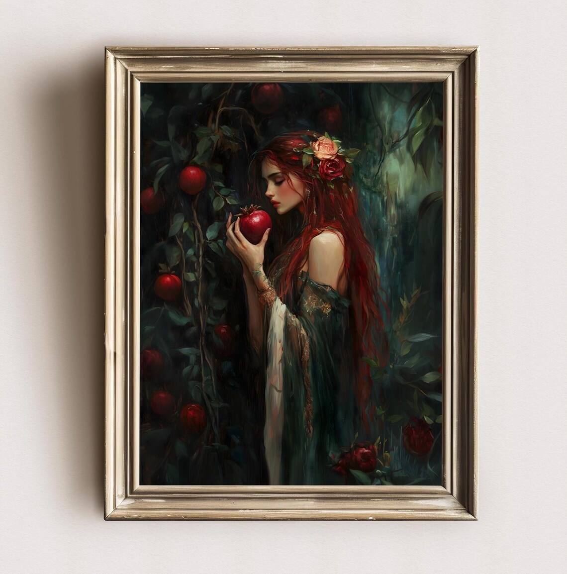 Persephone With Pomegranate, Dark Academia Art Print - Image 3