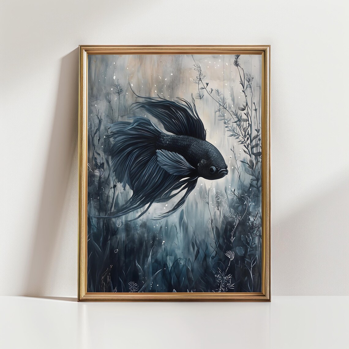 Aquarell Betta Fisch Painting Betta Fish Watercolor Print Of Fish Aquarium Painting Betta Art Aquarium Lover Gift For Betta Fisch Owner - Image 2