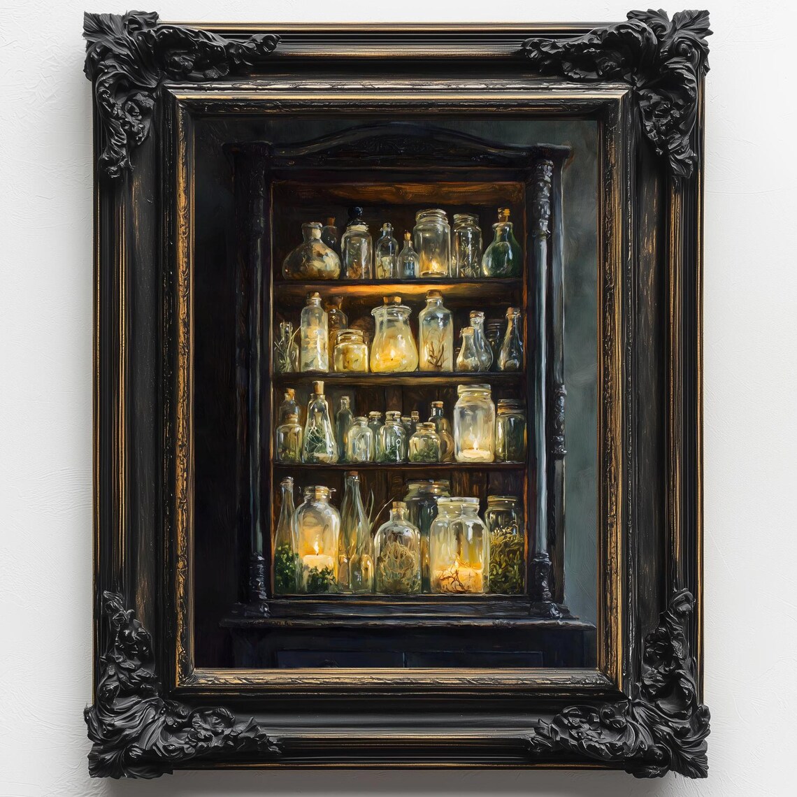 Witch Vintage Apothecary, Dark Academia Art Print
