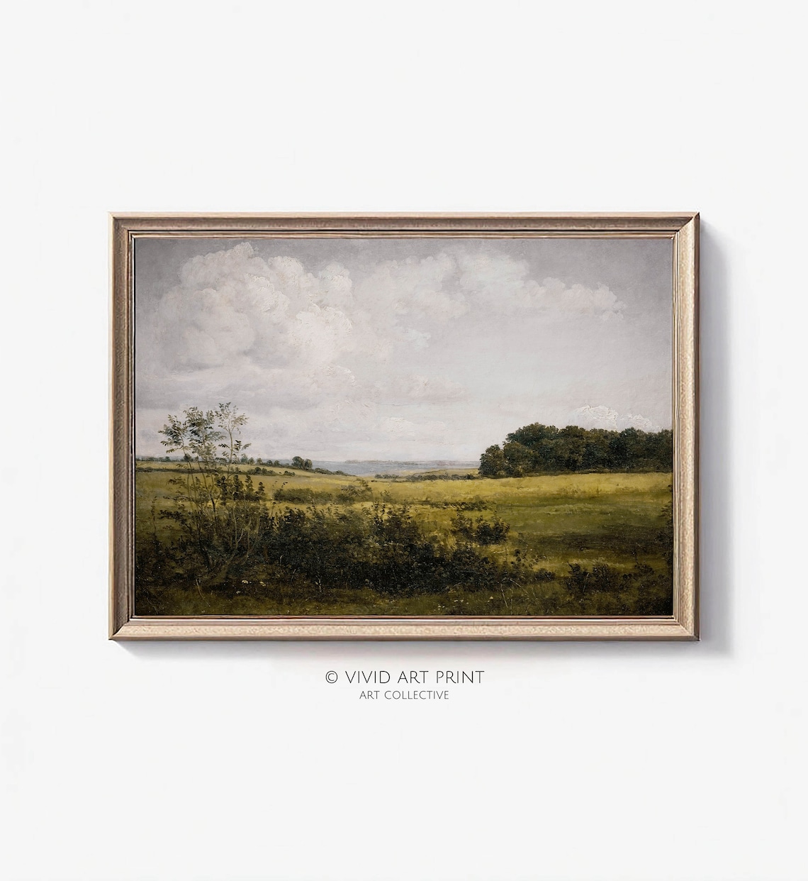 Vintage Landscape Art Print, French Country Decor