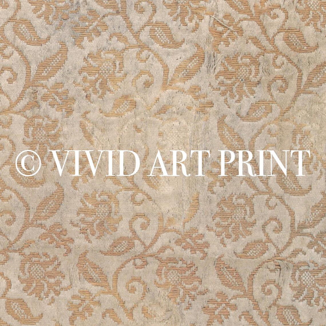 Neutral Tapestry Wall Art, Vintage Textile Art - Image 4