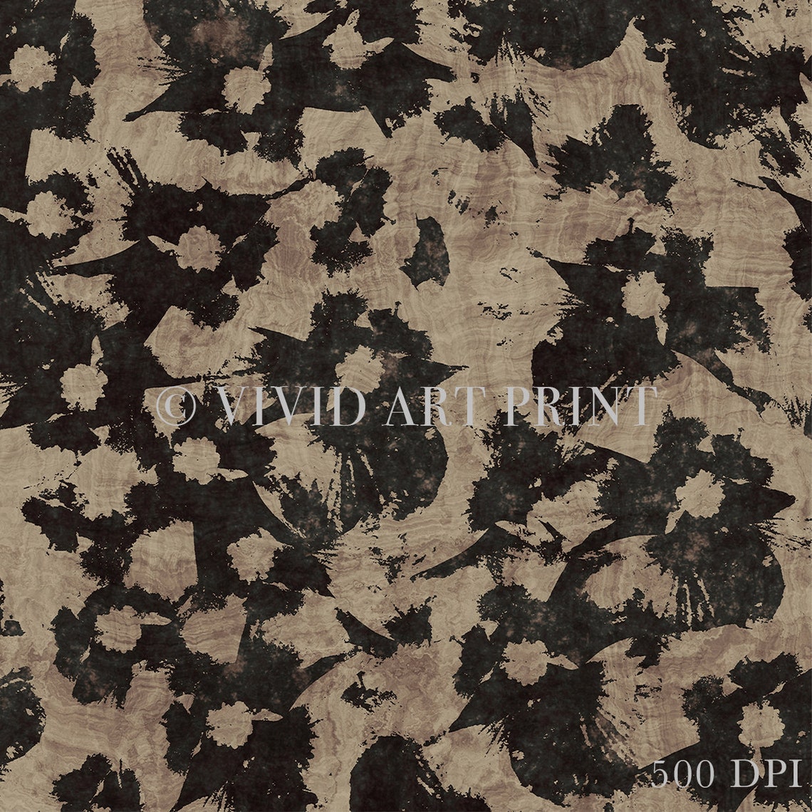 Neutral Abstract Floral Pattern Botanical Art Print - Image 4