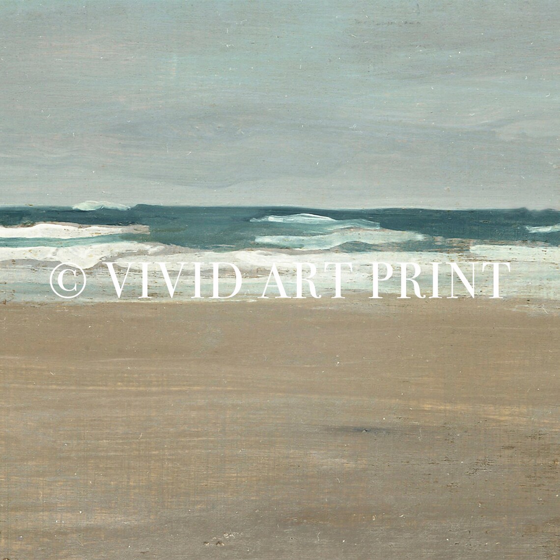 Seascape Antique Painting, The Angry Sea - Image 4