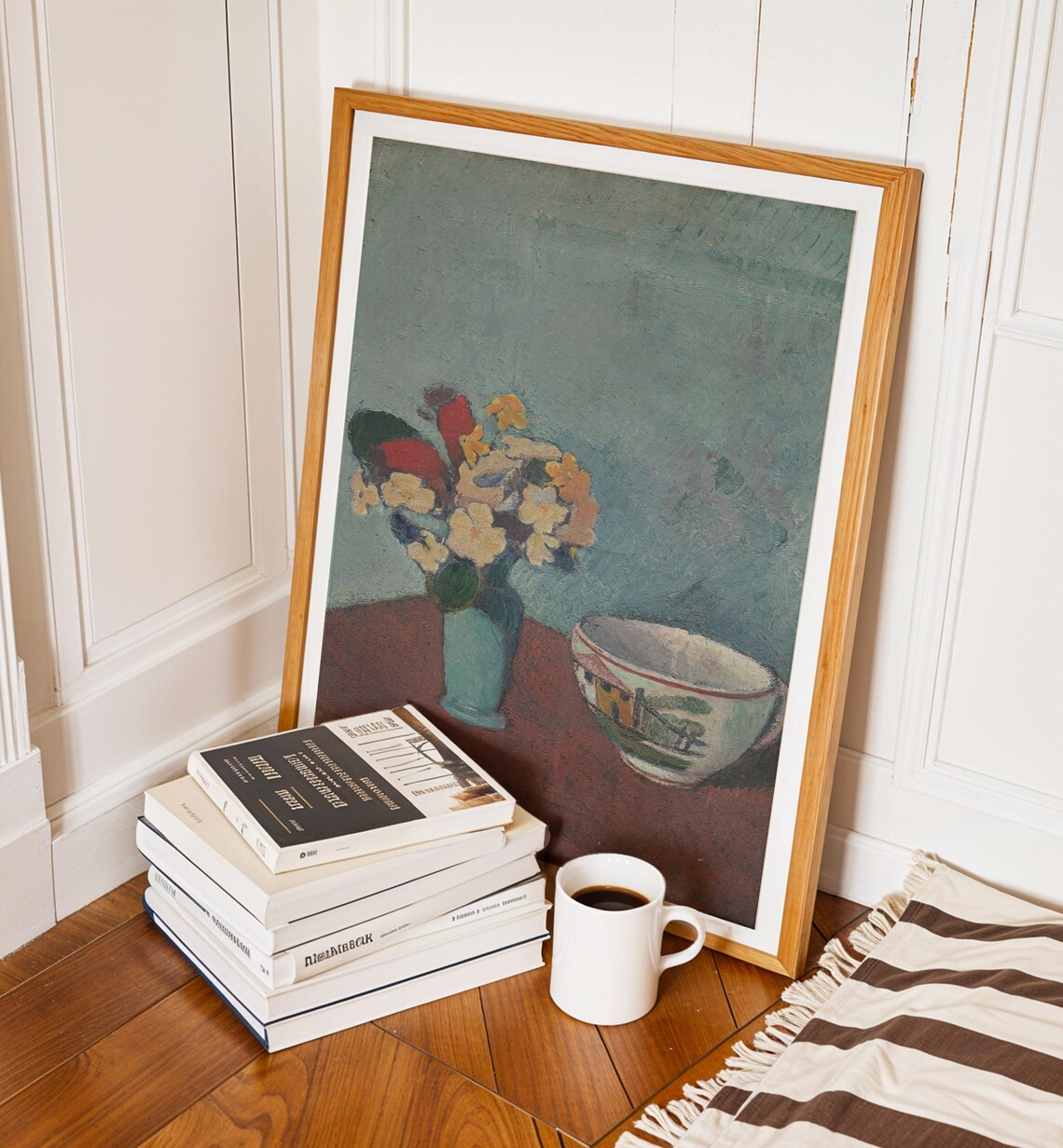 Flowers And Cup Still Life, Vintage Art Print - Image 2