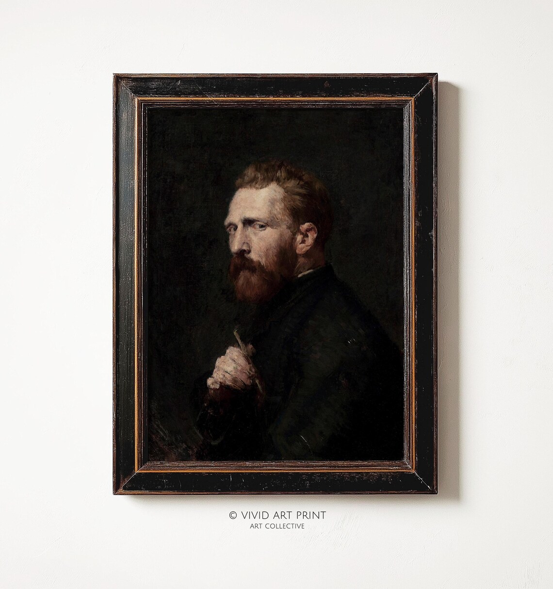 Portrait Painter Vintage Moody Realistic Painting