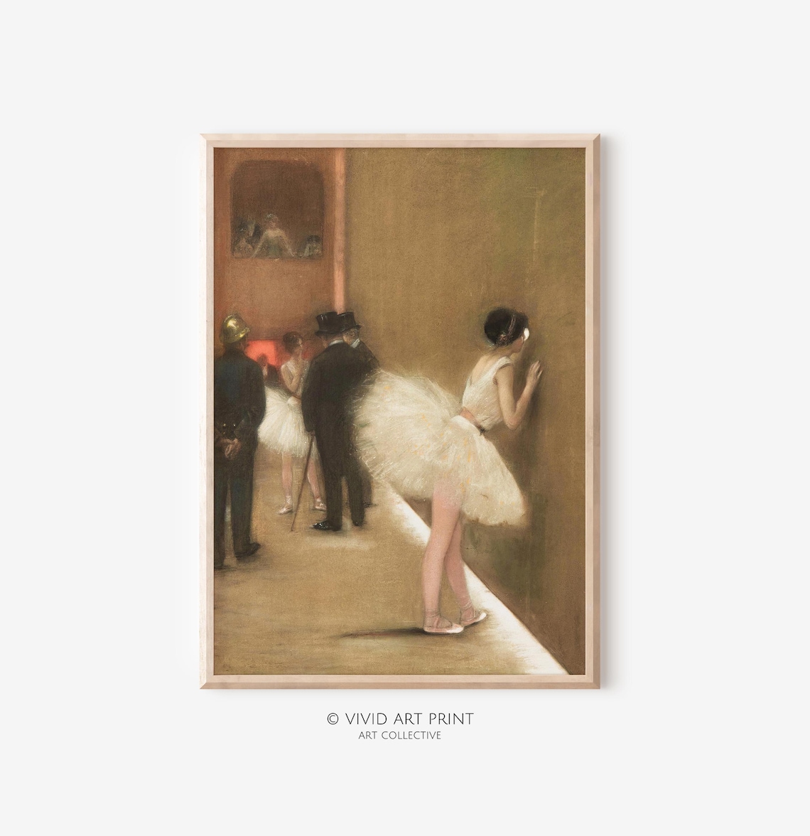 Vintage Ballet Ballerina Art Print for Girls Room