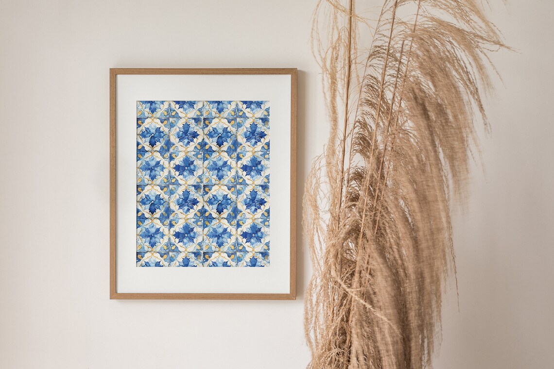 Mediterranean Tile Wall Art Print, Spanish Tiles - Image 3