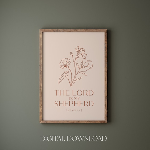 The Lord Is My Shepherd Psalm 23 Minimalist Art
