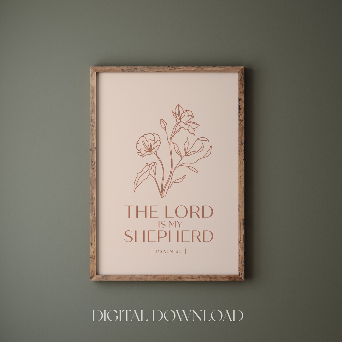 The Lord Is My Shepherd Psalm 23 Minimalist Art