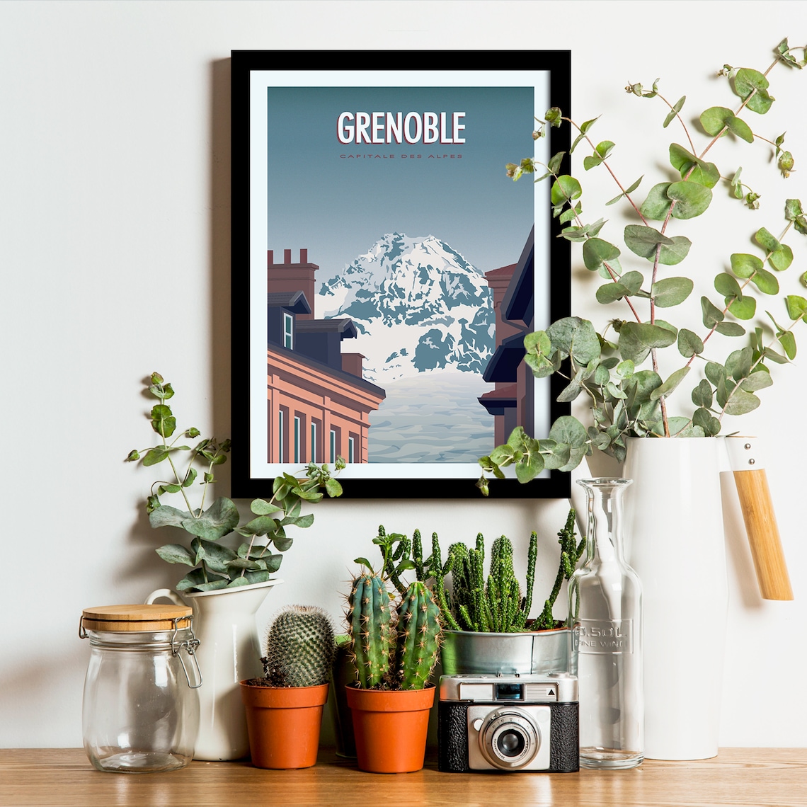 Grenoble Travel Poster, Vintage Alps Landscape - Image 3