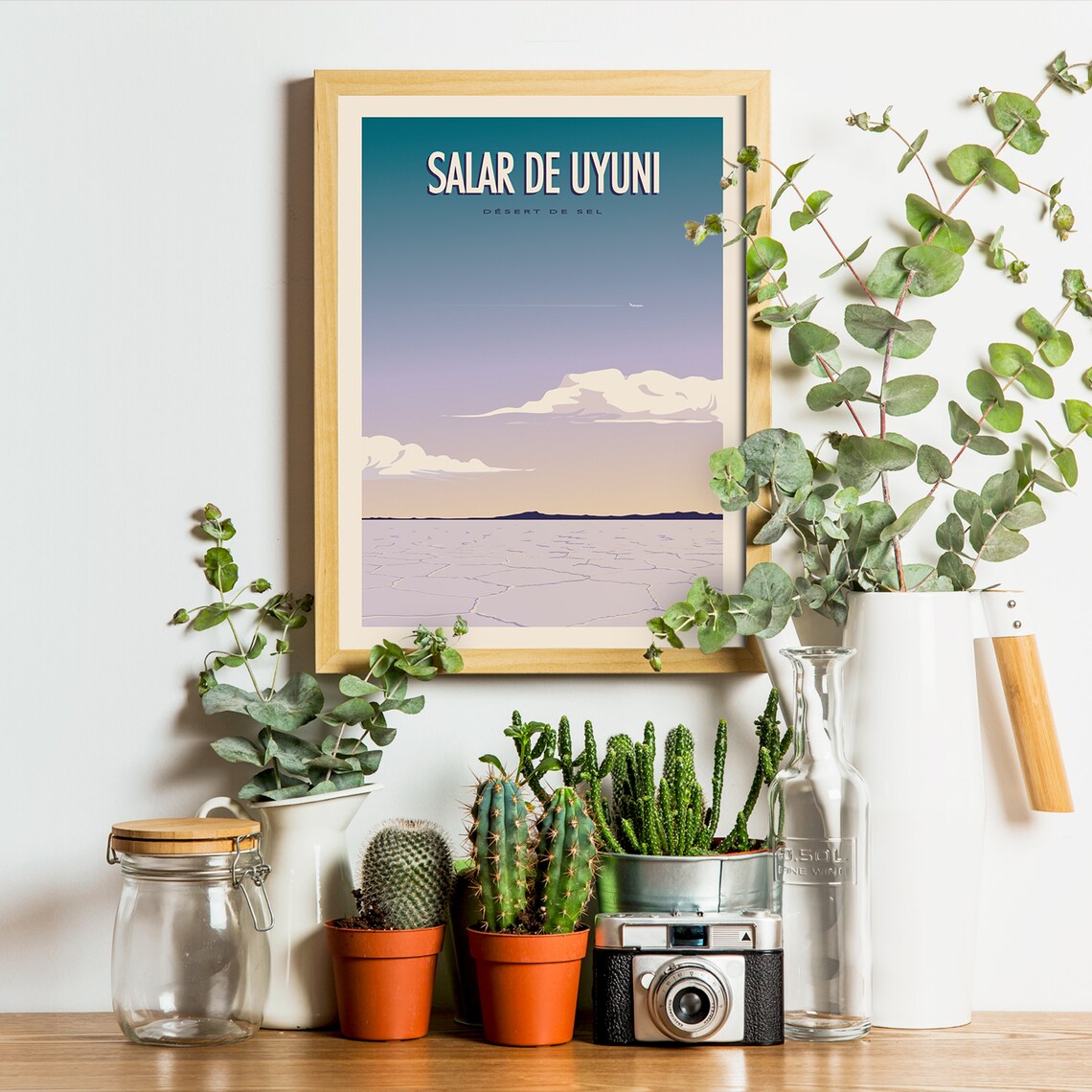 Salar De Uyuni Vintage Travel Poster, Bolivia - Image 3