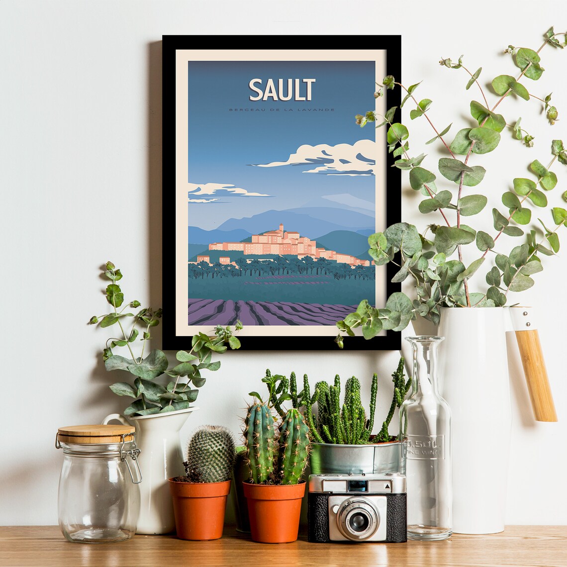 Sault Vintage Travel Poster, Vaucluse Lavender - Image 3