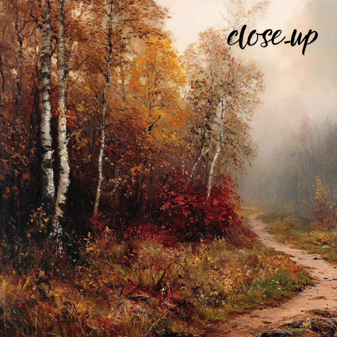 Moody Autumn Forest Pathway Art For Frame Tv Tranquil Fall Landscape Tv Art Decor - Image 4