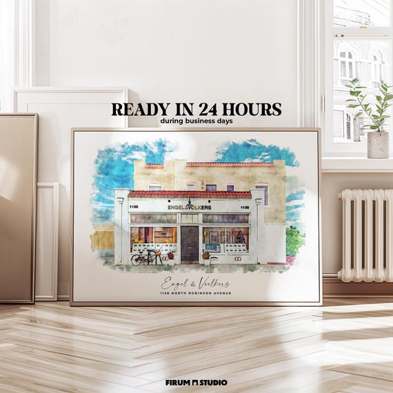 Custom Business Portrait - Personalized Storefront Art Print