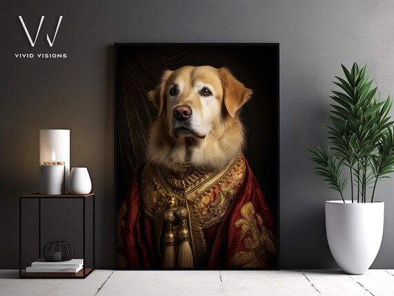 Victorian Dog Portrait Gothic Vintage Art Print