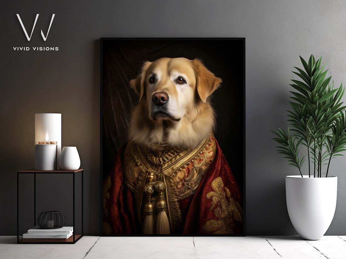 Victorian Dog Portrait Gothic Vintage Art Print