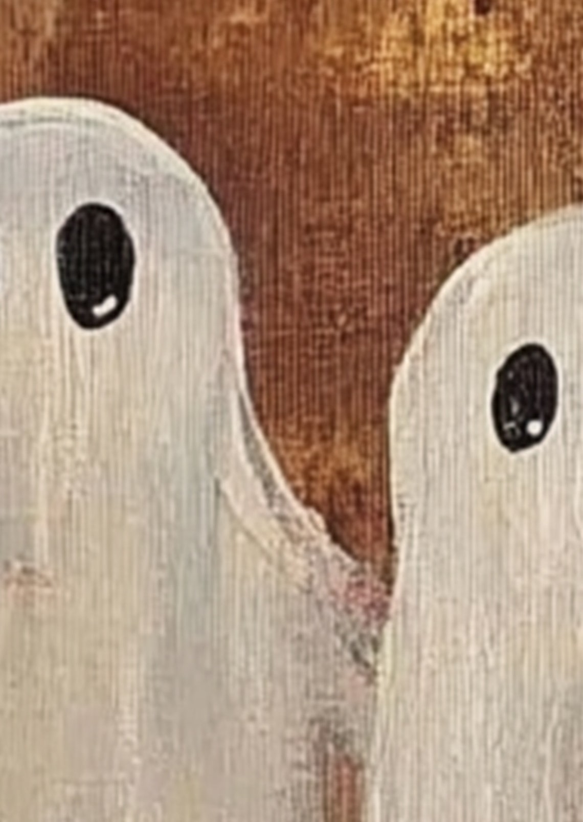 Three Ghosts In An Autumn Forest Poster Spooky Fall Halloween Painting - Image 2