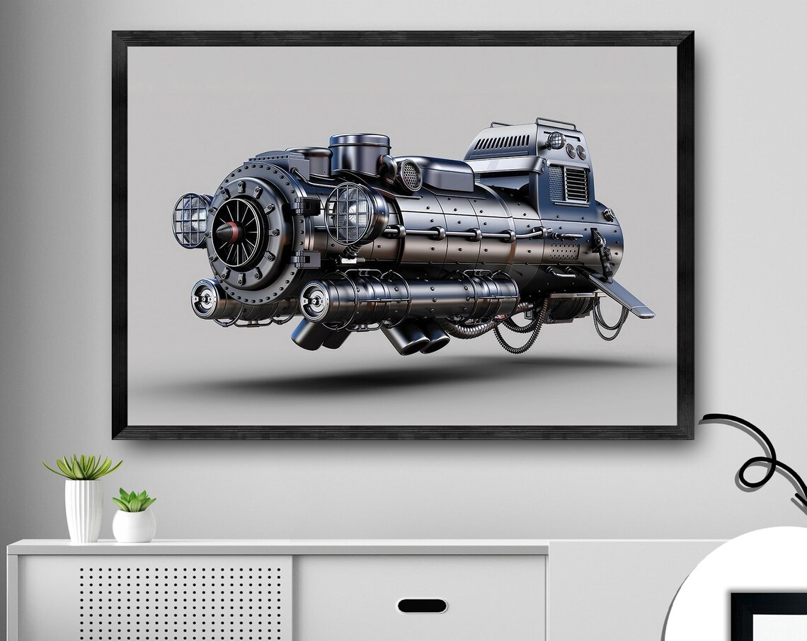 Elegance In Steam, Industrial Steam Engine Art