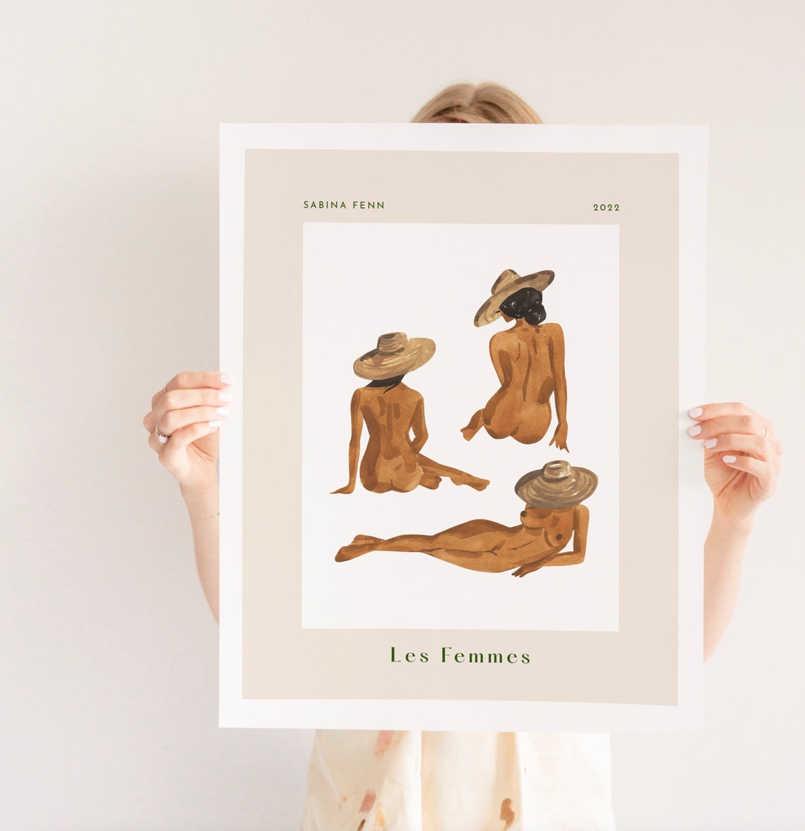 Les Femmes Poster Print Figure Studies Art Print Nude Portrait Watercolor Feminine Minimalist Boho Painting Sabina Fenn Illustration - Image 2