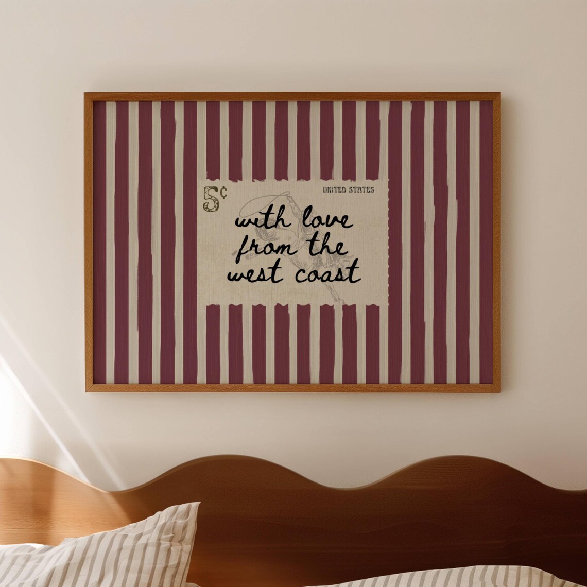 With Love From The West Coast Quote Poster