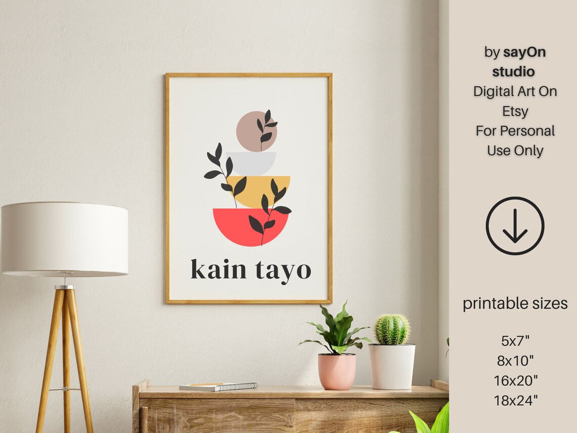 Kain Tayo Filipino Boho Kitchen Art Print Gift For Filipinos - Image 3
