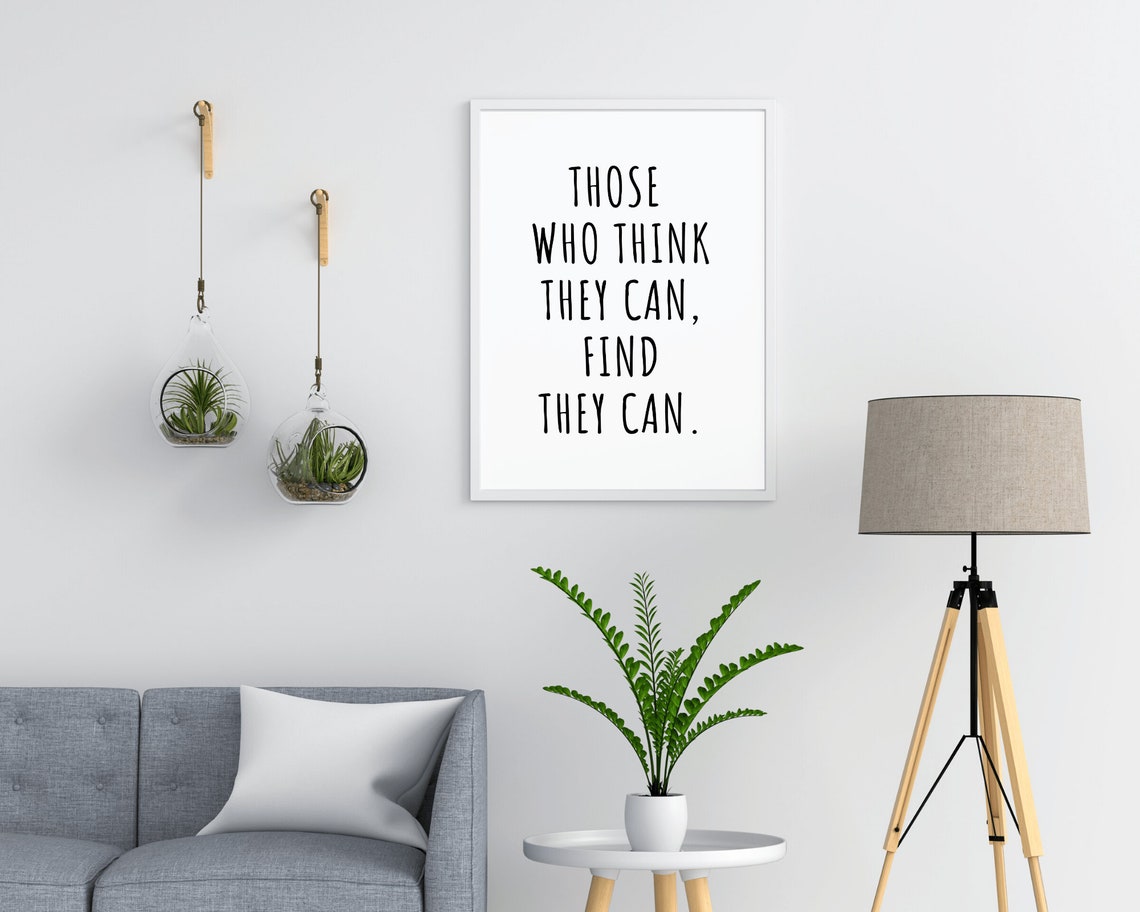 Those Who Think They Can Find They Can Hand Lettered Quote Poster - Image 5