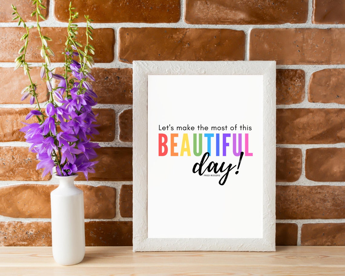 Mister Rogers Make The Most Of This Beautiful Day Rainbow Kids Poster - Image 5
