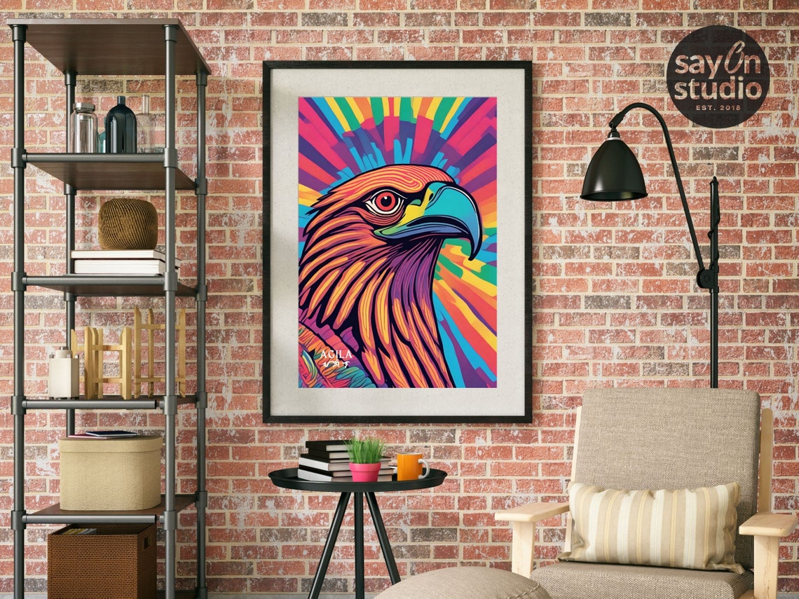 Philippine Eagle Agila Pop Art Rainbow Burst Colorful Bird Poster - Image 4