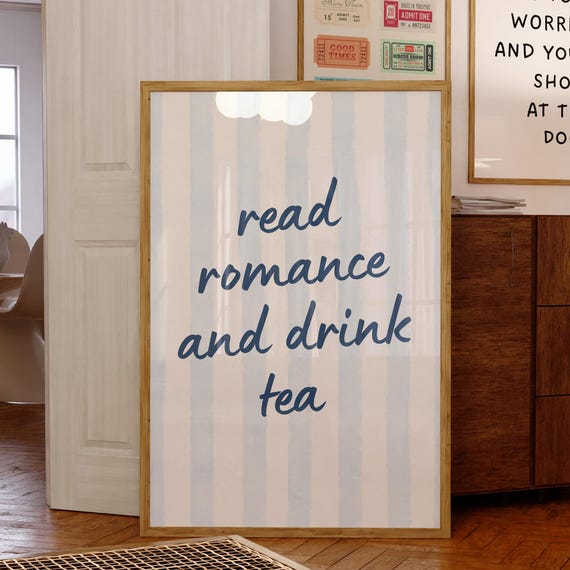 Bookish Quote Poster Book Lover Wall Art Romance Reader Print Cozy Reading Decor Booktok Printable Download