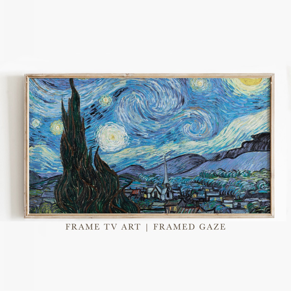 The Starry Night Van Gogh Painting Frame Tv Art Art For Frame Tv