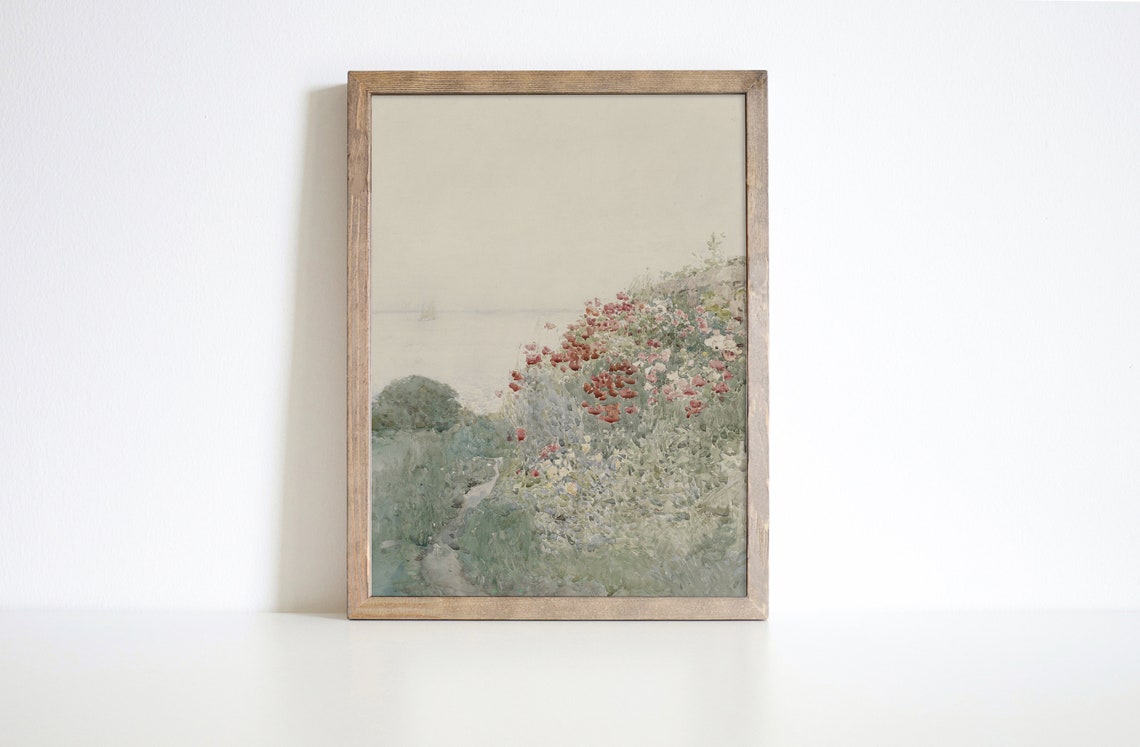Poppy Flower Vintage Art Antique Painting Vintage Wall Art Prints Antique Wall Art Vintage Landscape Painting - Image 3