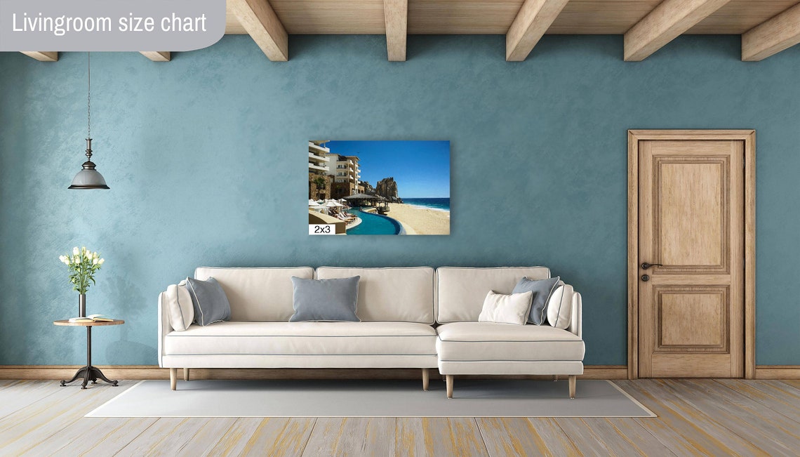 Beachfront Resort Pool Daytime Rocky Shore Cabo San Lucas Art Poster - Image 4