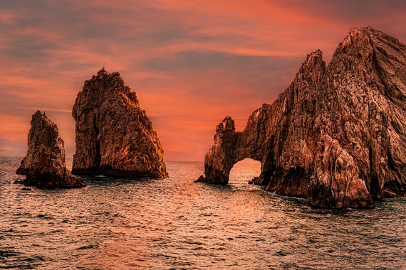 Cabo Arch Print Cabo Arch Cabo San Lucas Photograph Cabo Arch Sunset Lands End Arch El Arco