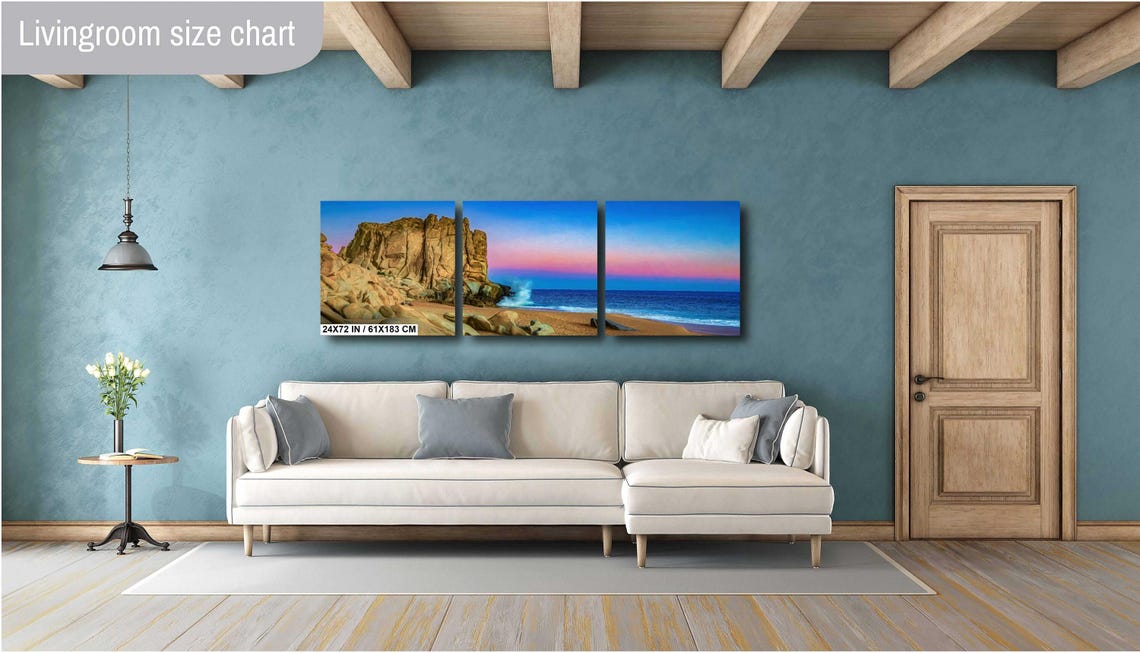 Cabo San Lucas Rocky Cliffs At Pink Sunset Ocean Beach Art Poster - Image 3