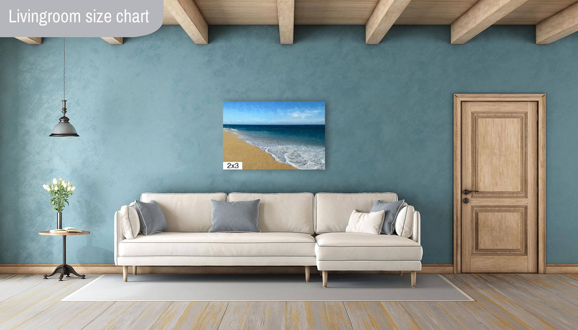 Gentle Ocean Waves On Golden Sand Beach Daydream Coastal Art Poster - Image 4