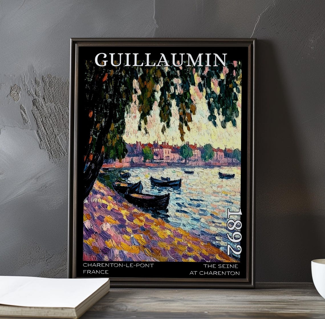 Guillaumin The Seine at Charenton Willow Embankment 1892 Poster
