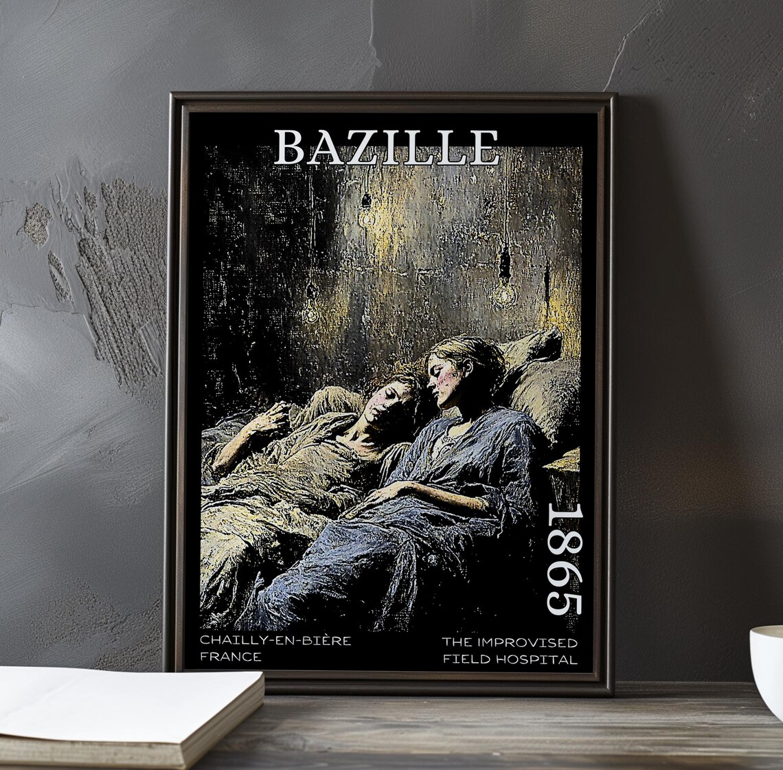 Bazille Field Hospital 1865 Two Women Resting Under Bulbs Poster