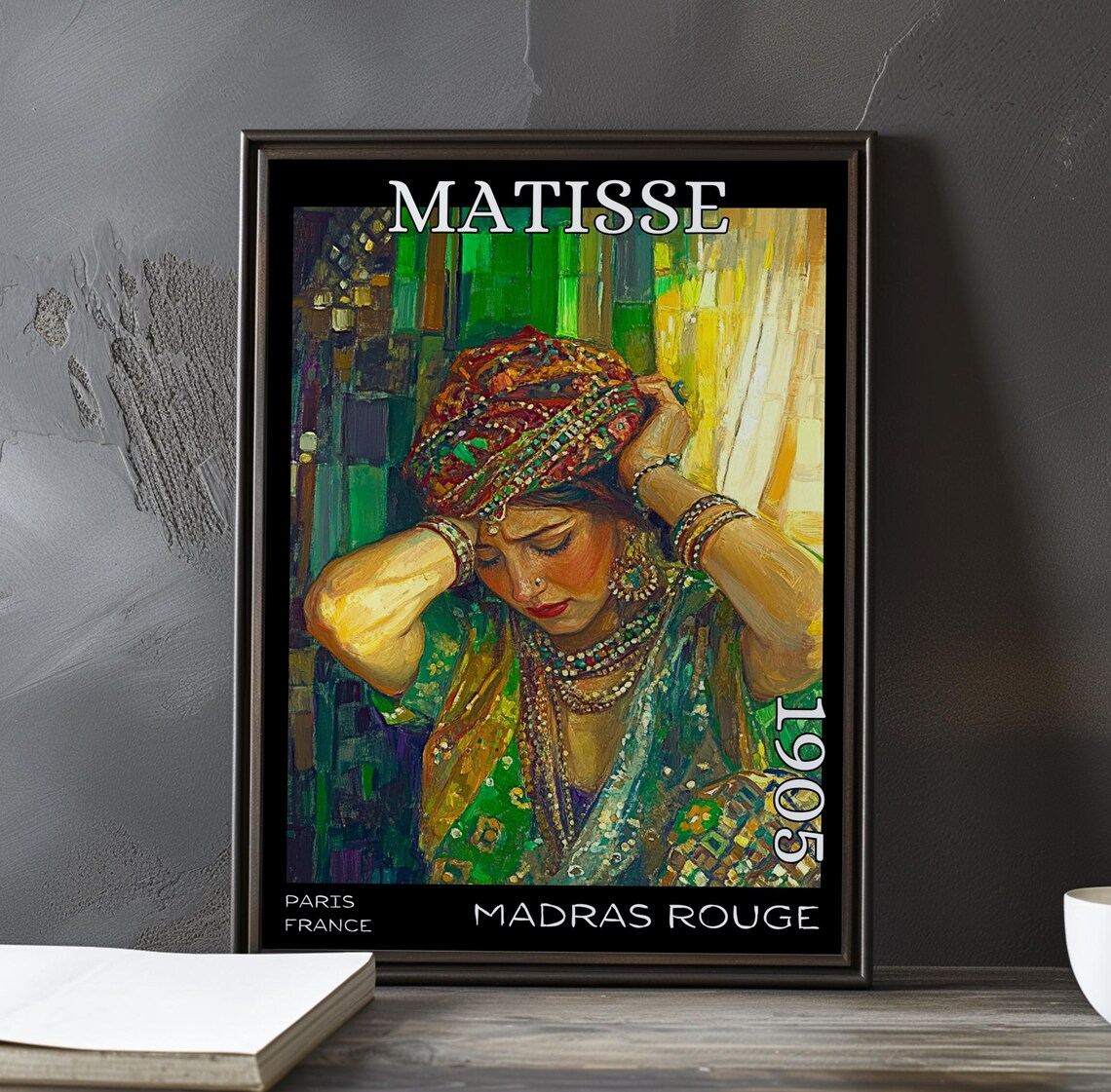 Matisse Madras Rouge 1905 Paris Jeweled Headscarf Woman Poster